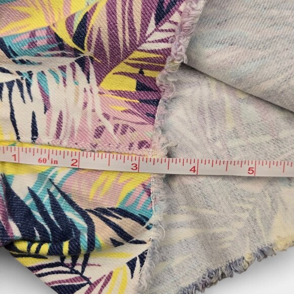 Old Navy Women's The Diva Tropical Palm Print Cut Off Shorts Multicolor y2k 8 - Picture 11 of 11